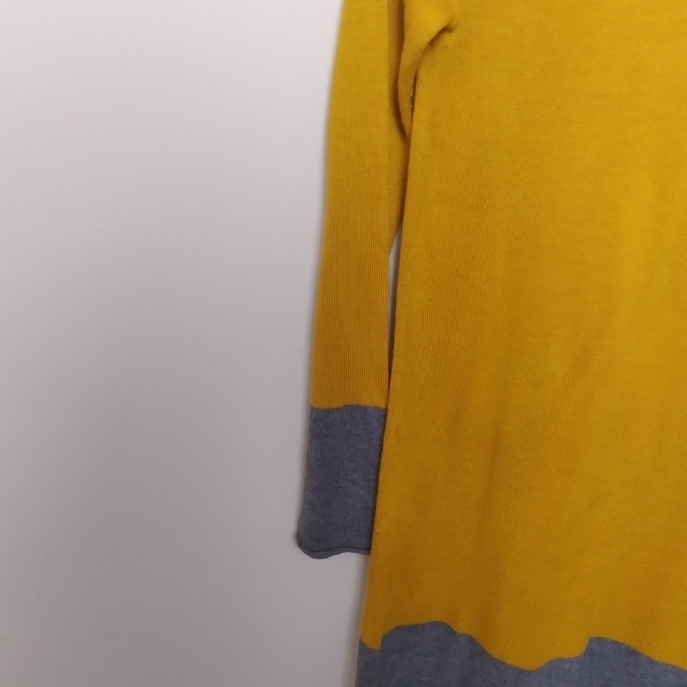 Philosophy Mustard Yellow and Gray Cashmere Blend Sweater Dress Size Medium - Picture 3 of 7